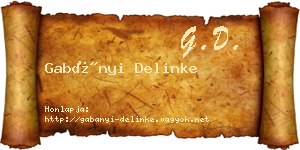 Gabányi Delinke névjegykártya